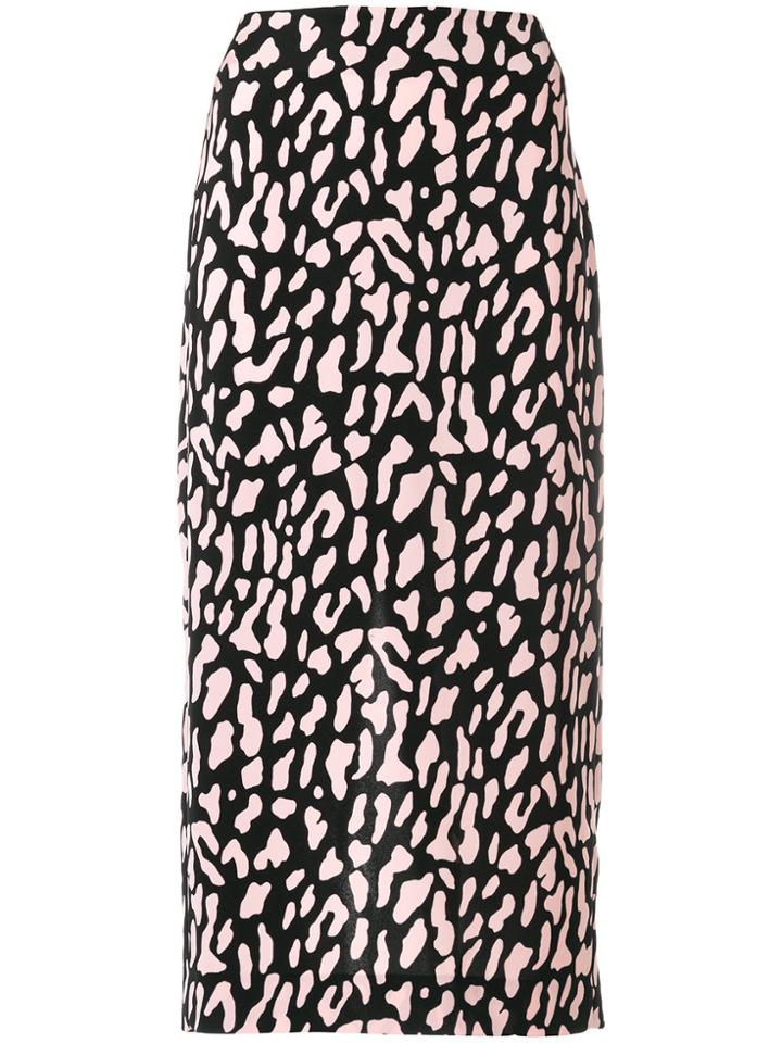 Dvf Diane Von Furstenberg Printed Midi Skirt - Black