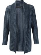 The Elder Statesman Cashmere 'plaited Ribbed Smoking Jacket' Cardigan, Adult Unisex, Size: Medium, Grey, Cashmere