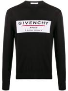 Givenchy Label Motif Knitted Jumper - Black