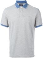 Hackett Contrast Collar Polo Shirt, Men's, Size: Large, Grey, Cotton/spandex/elastane