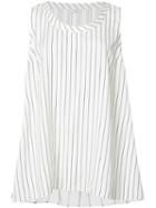Brunello Cucinelli Striped Tank Top, Women's, Size: Xl, White, Silk