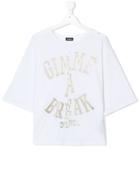 Diesel Kids Gimme A Break Printed T-shirt - White