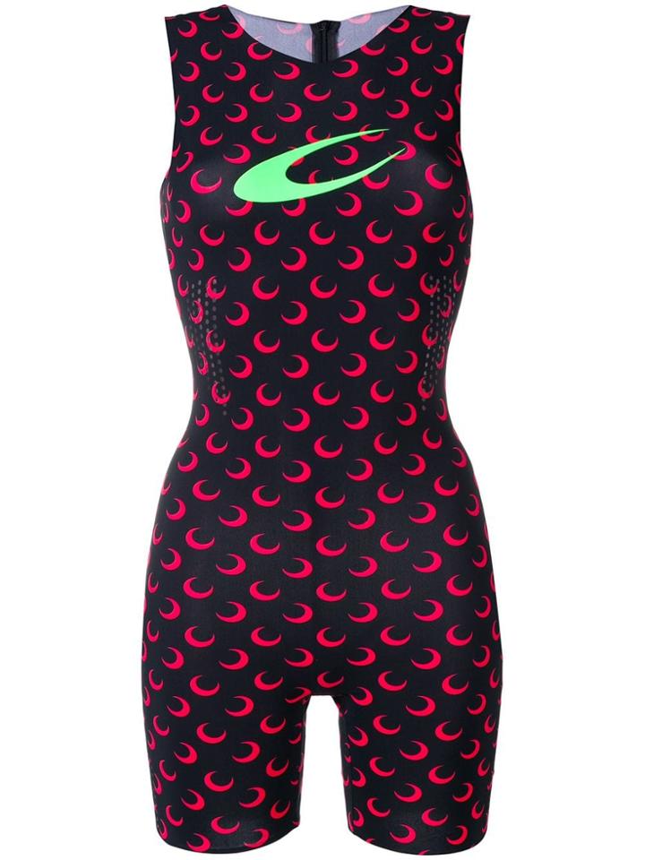 Marine Serre Fitted Short Jumpsuit - Black