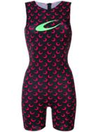 Marine Serre Fitted Short Jumpsuit - Black