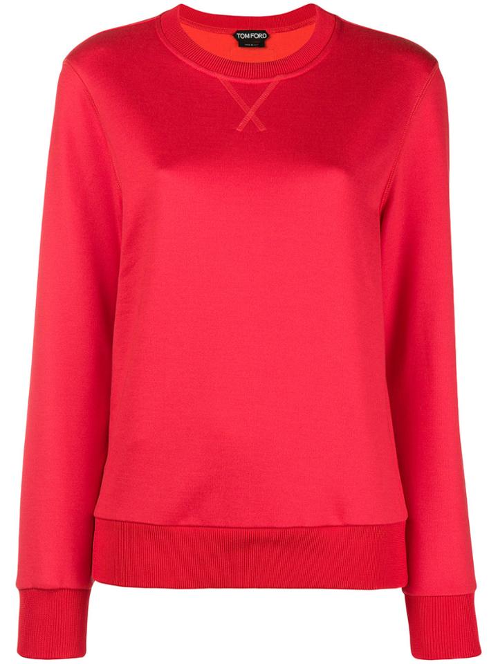 Tom Ford Classic Round Neck Sweatshirt - Red