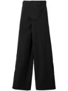 Yang Li - Tailored Wide-legged Trousers - Men - Virgin Wool - 46, Black, Virgin Wool