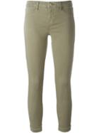 J Brand Cropped Skinny Jeans, Women's, Size: 31, Green, Lyocell/cotton/spandex/elastane