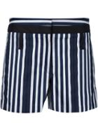 Rag & Bone Striped Shorts, Women's, Size: 2, Blue, Cotton