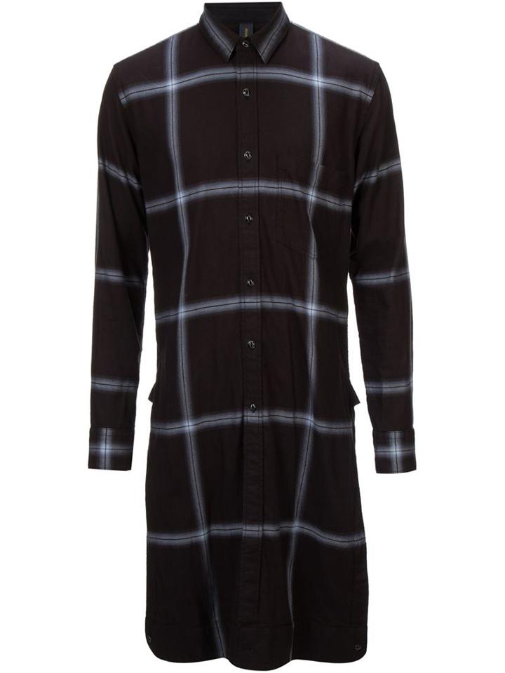 Mihara Yasuhiro Checked Long Shirt