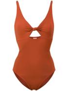 Tory Burch One Piece Swimsuit - Yellow & Orange