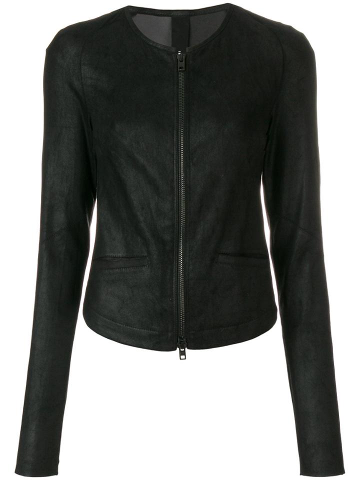 Isabel Benenato Collarless Jacket - Black