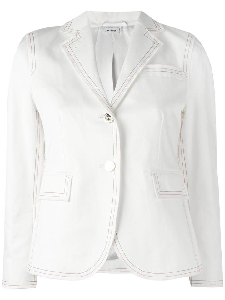 Thom Browne Stitched Detail Blazer - White