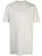 Rick Owens Embossed Strip Longline T-shirt - Grey