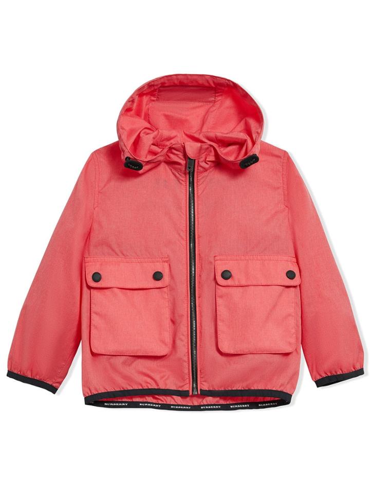 Burberry Kids Hooded Jacket - Pink & Purple