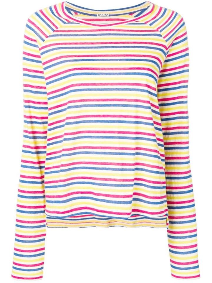 Barena Striped Fine Knit Sweater - White