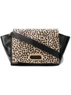 Sacai Leopard Print Shoulder Bag - Black