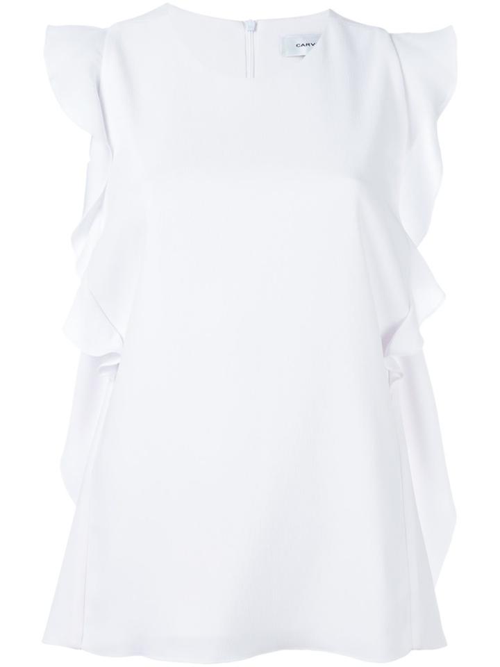 Carven Ruffle Detail Top - White