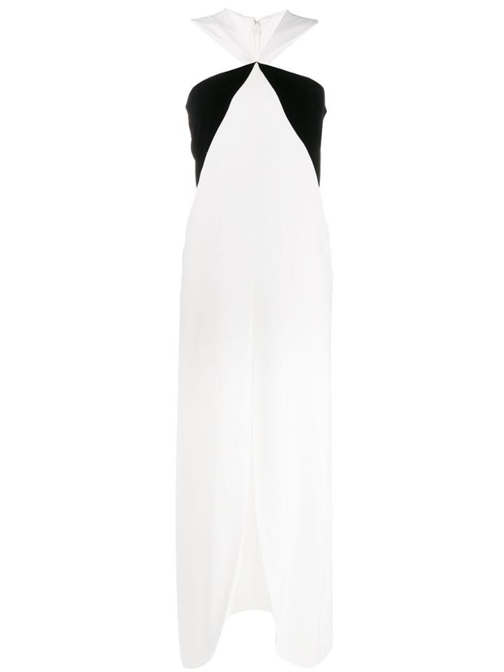 Givenchy Velvet Panel Gown - White