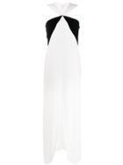 Givenchy Velvet Panel Gown - White
