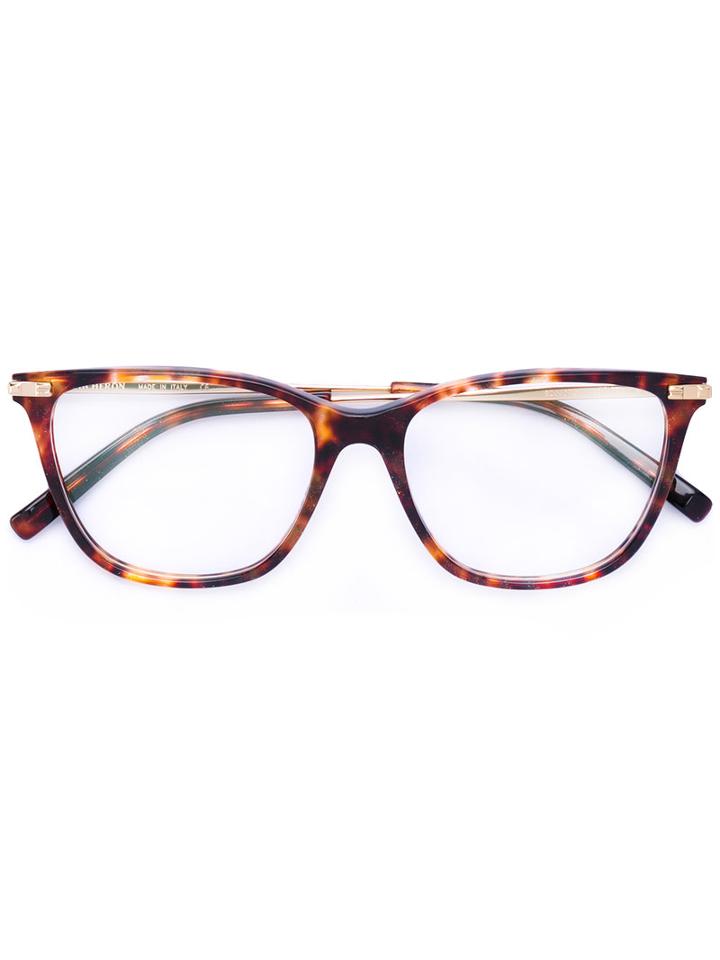 Boucheron - Square Frame Glasses - Women - Acetate/metal - 52, Brown, Acetate/metal