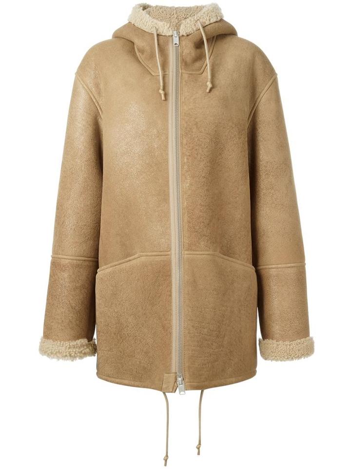 Yeezy Season 3 Hooded Coat, Women's, Size: Medium, Brown, Lamb Skin