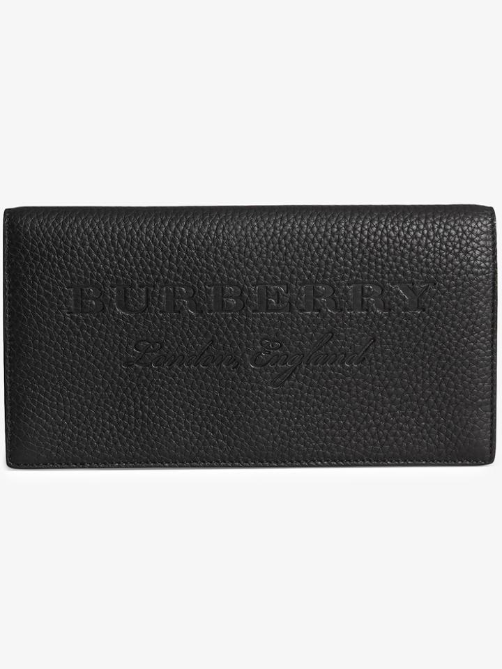 Burberry Embossed Leather Continental Wallet - Black