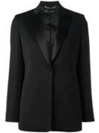 Versace Tuxedo Blazer, Women's, Size: 44, Black, Spandex/elastane/viscose/wool/cupro