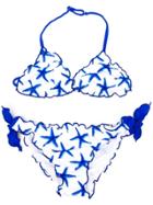 Mc2 Saint Barth Kids Teen Starfish Print Bikini Set - White