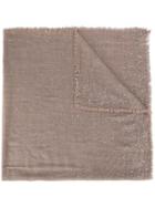 Faliero Sarti Sequinned Frayed Scarf - Neutrals