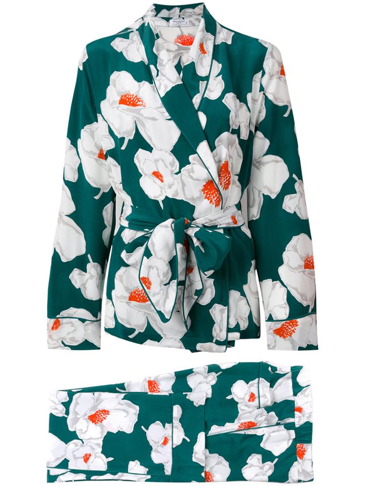 Equipment Floral Suit Jacket - Green