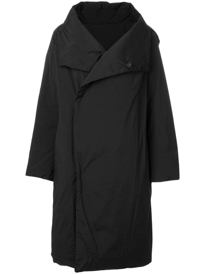 Plantation Coat With Exaggerated Collar - Black