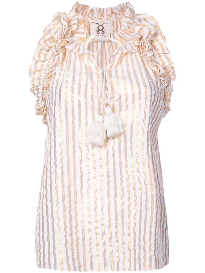 Figue Fabiana Striped Blouse - Gold