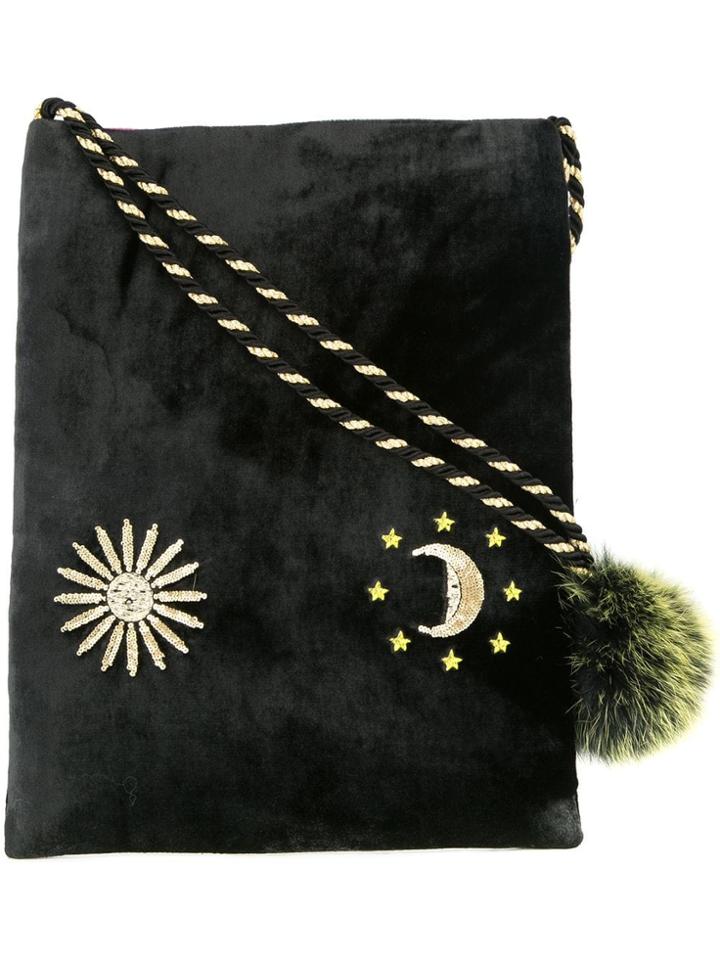 Tu Es Mon Trésor Pompomp Bucket Bag - Black