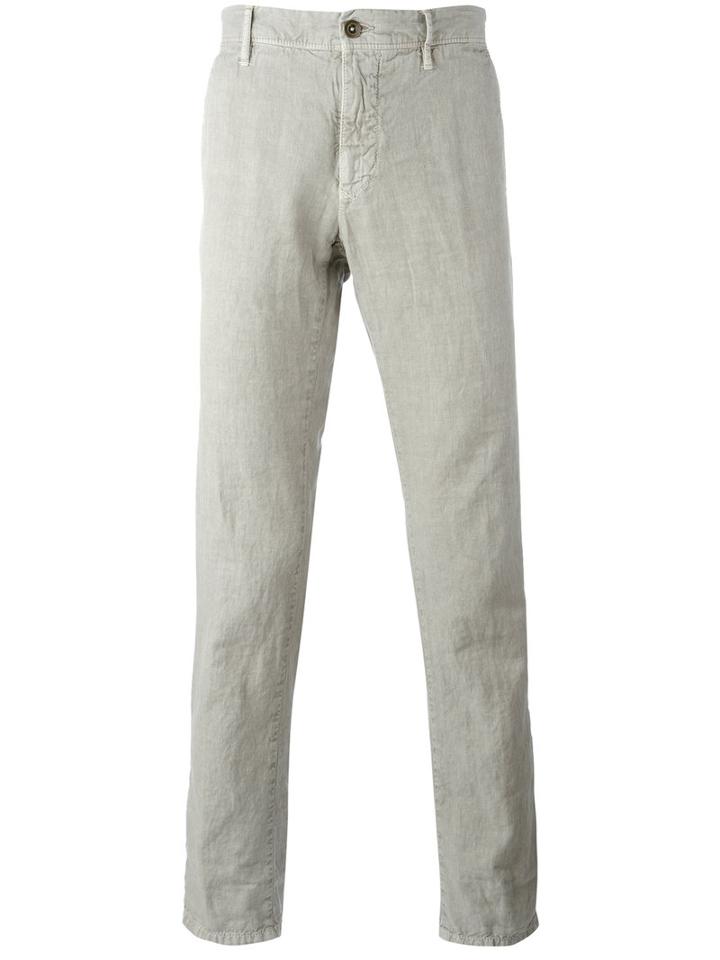 Incotex Slim-fit Trousers, Men's, Size: 35, Nude/neutrals, Linen/flax/cotton