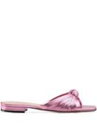 Gucci Metallic Knot Sandals - Pink