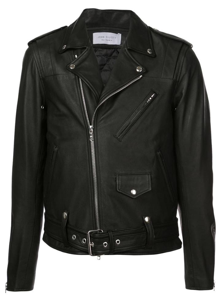 John Elliott Boxy Biker Jacket - Black