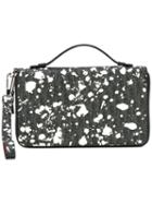 Dior Homme Printed Clutch Bag, Men's, Black, Calf Leather