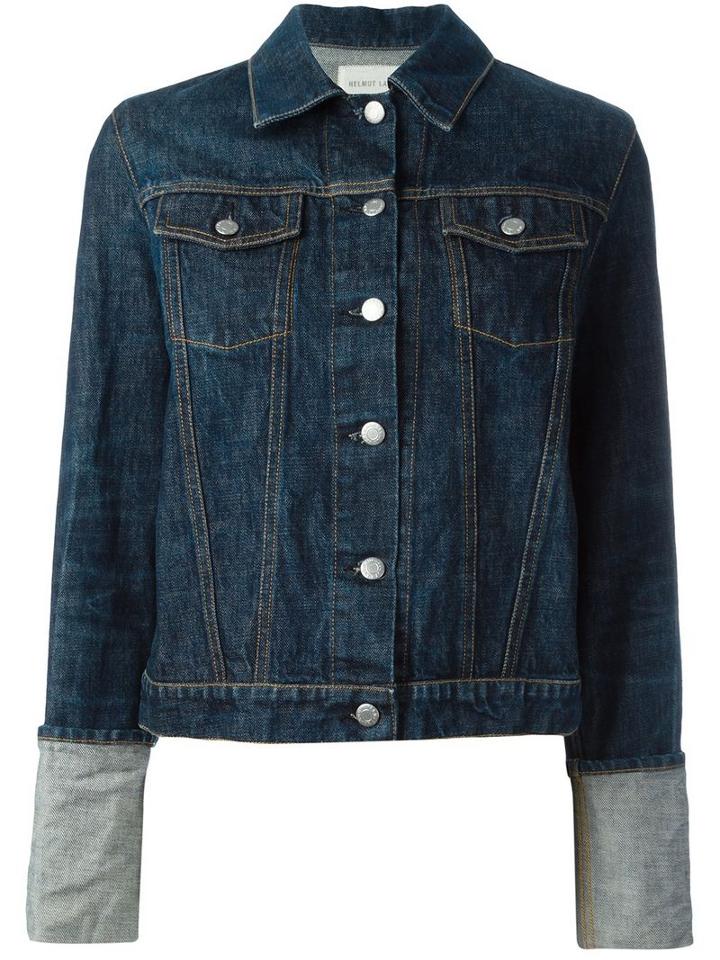 Helmut Lang Pre-owned Folded Sleeve Denim Jacket - Blue
