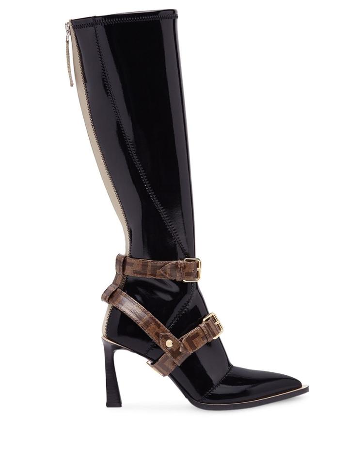 Fendi Stivale Glossy Effect Boots - Black