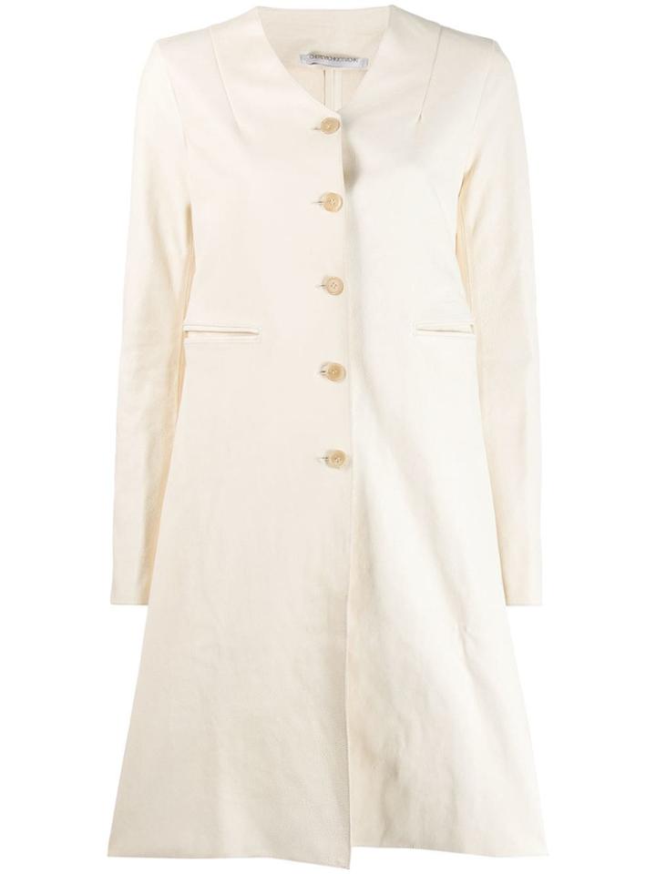 Cherevichkiotvichki Single Breasted Coat - White