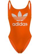 Adidas Printed Trefoil Swimsuit - Orange