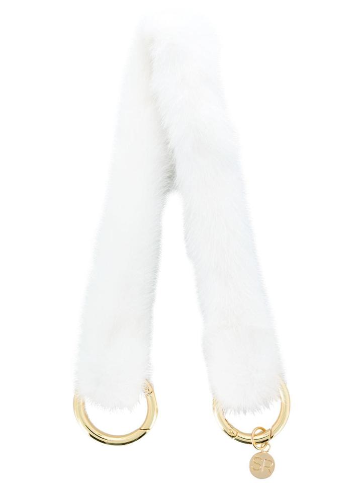 Simonetta Ravizza Fur Shoulder Strap - White