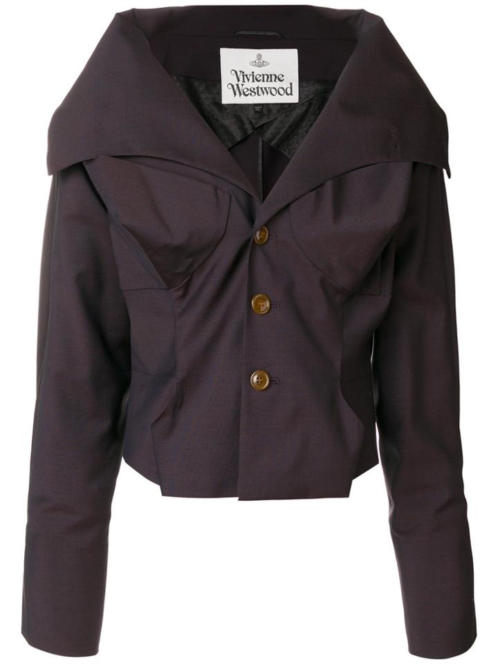 Vivienne Westwood Cropped Fitted Blazer - Brown