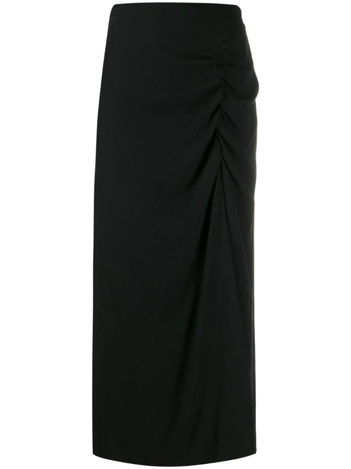 Colville Gathered A-line Skirt - Black