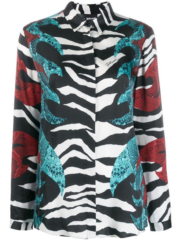 Just Cavalli Printed Long Sleeve Shirt - Black