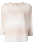 Lamberto Losani Three-quarters Sleeve Jumper, Women's, Size: Medium, Nude/neutrals, Linen/flax/cashmere/viscose
