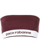 Paco Rabanne Logo Printed Tube Top - Red