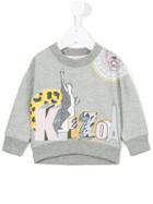 Kenzo Kids Multi Icon Print Sweatshirt, Toddler Girl's, Size: 36 Mth, Grey