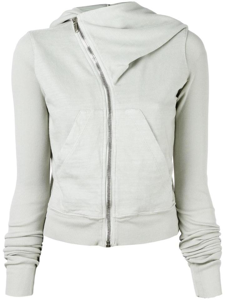 Rick Owens Drkshdw Zipped Cardigan, Women's, Size: Small, Grey, Cotton