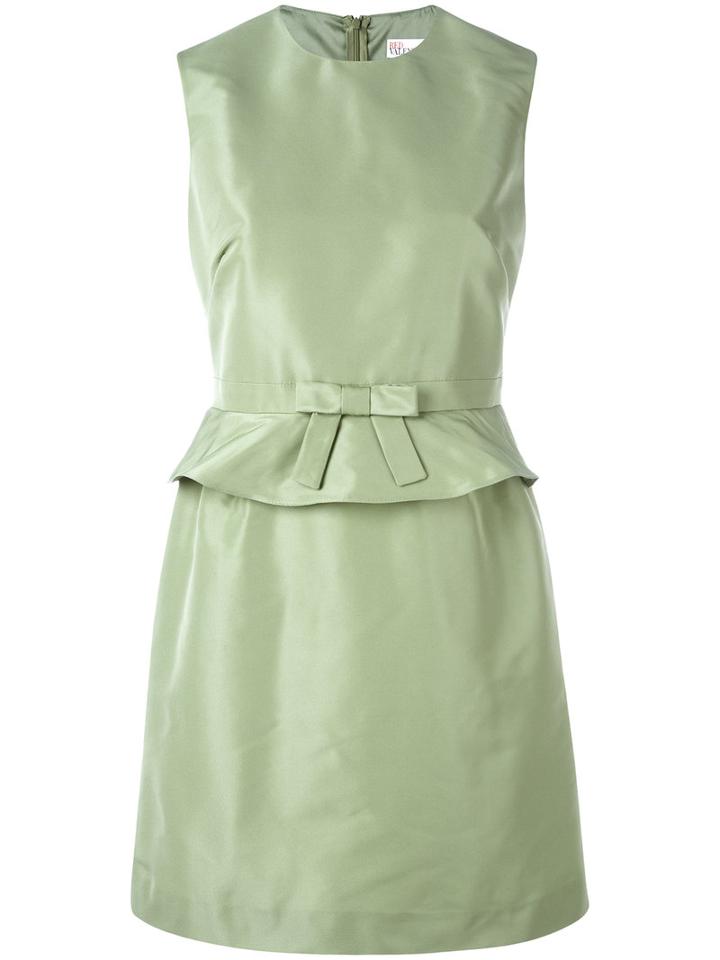 Red Valentino Belted Dress, Women's, Size: 44, Green, Polyester/acetate